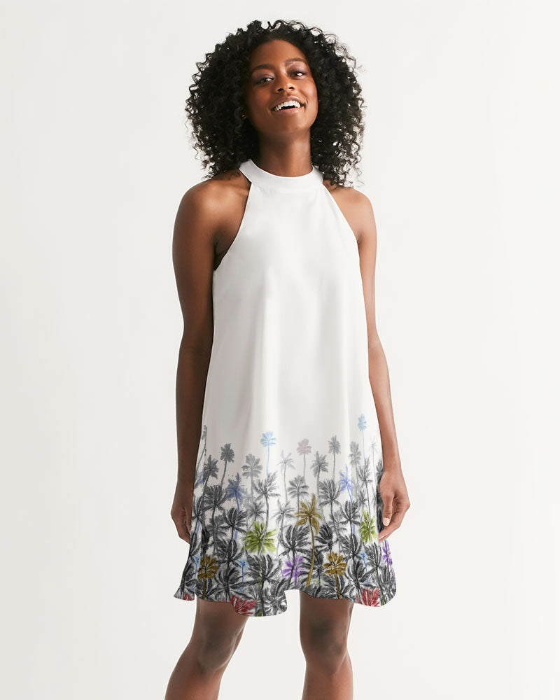 Tropical Winds Women's Halter Dress