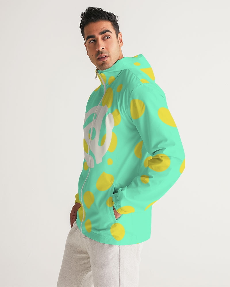 Sea Foam Record Vibe Men's Windbreaker