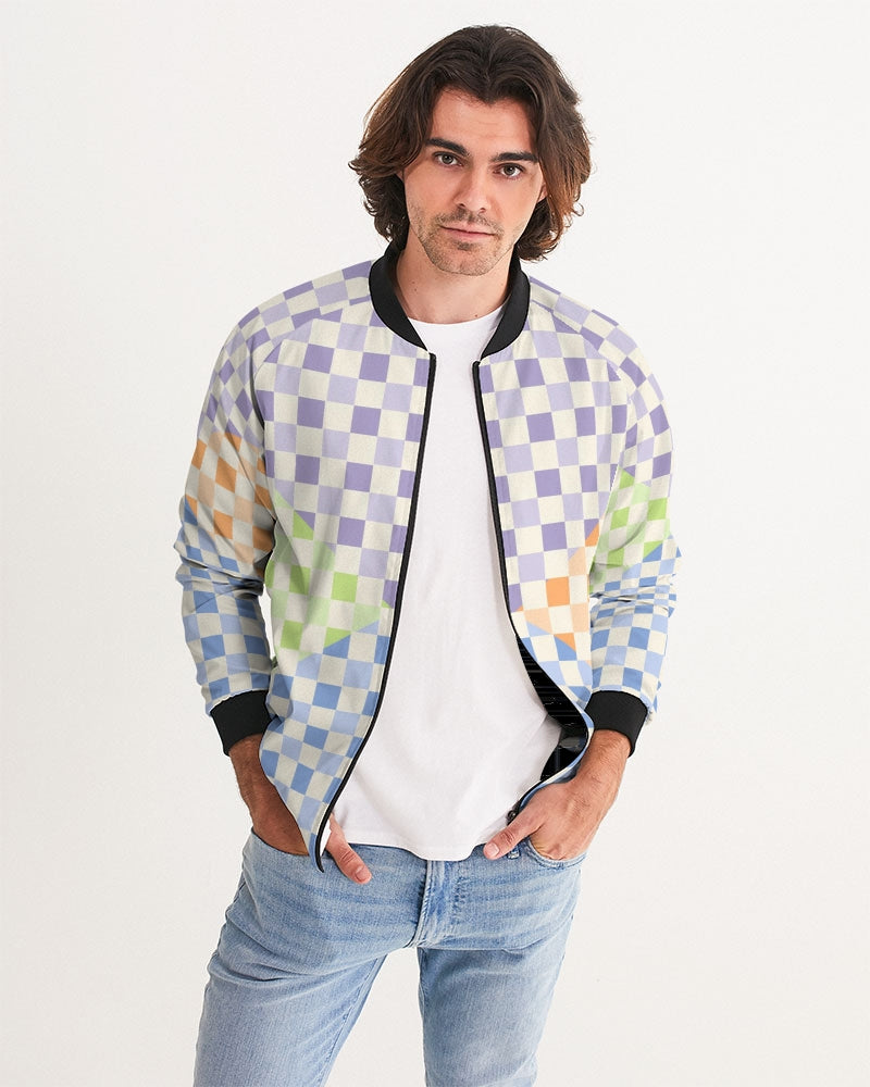 Criss Cross Check Multi Men's Bomber Jacket