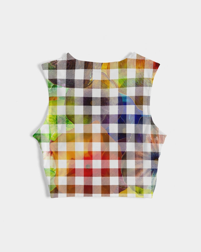 Fantasy Check Women's Twist-Front Tank