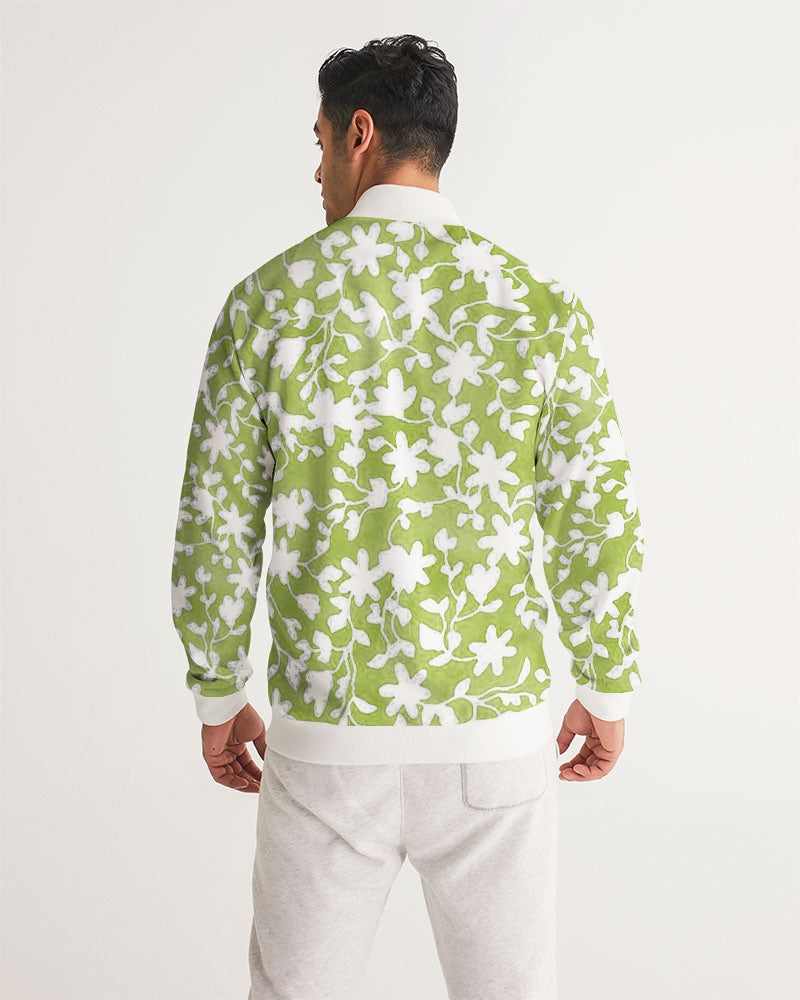 Camo Flower Grass Men's Track Jacket
