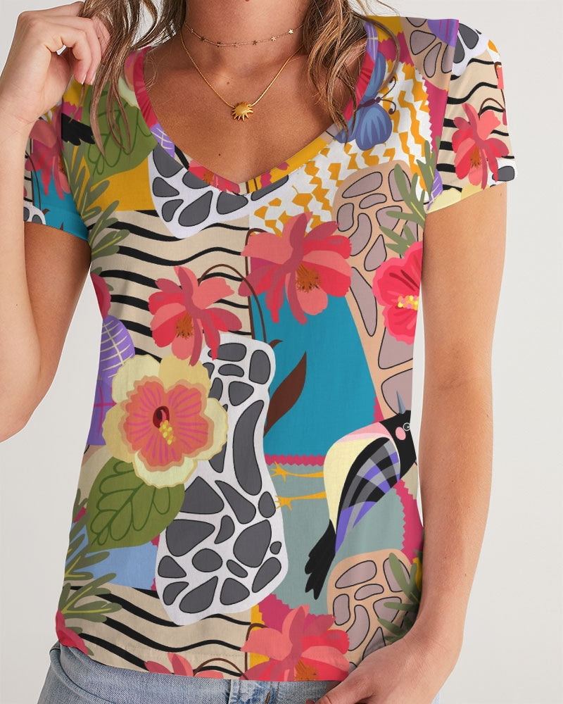 Bird of Paradise Women's V-Neck Tee