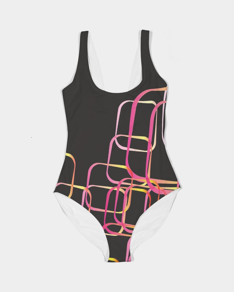 Palm Springs Soft Black Women's One-Piece Swimsuit
