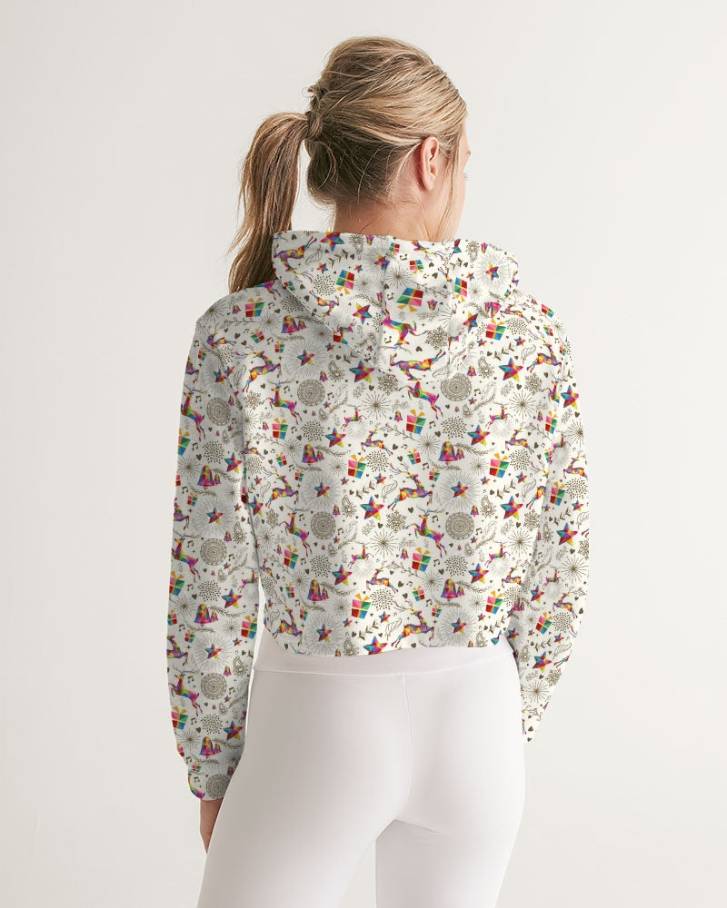Holiday Spirit Women's Cropped Hoodie