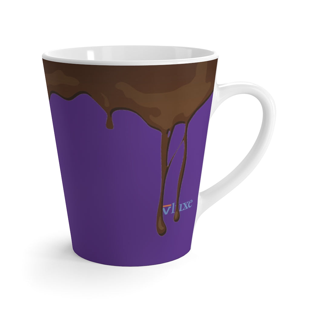 Dripped Purple Violets Latte Mug from Vluxe by Lucky Nahum