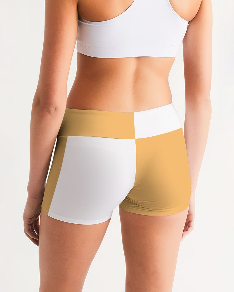 Blocks Women's Mid-Rise Yoga Shorts