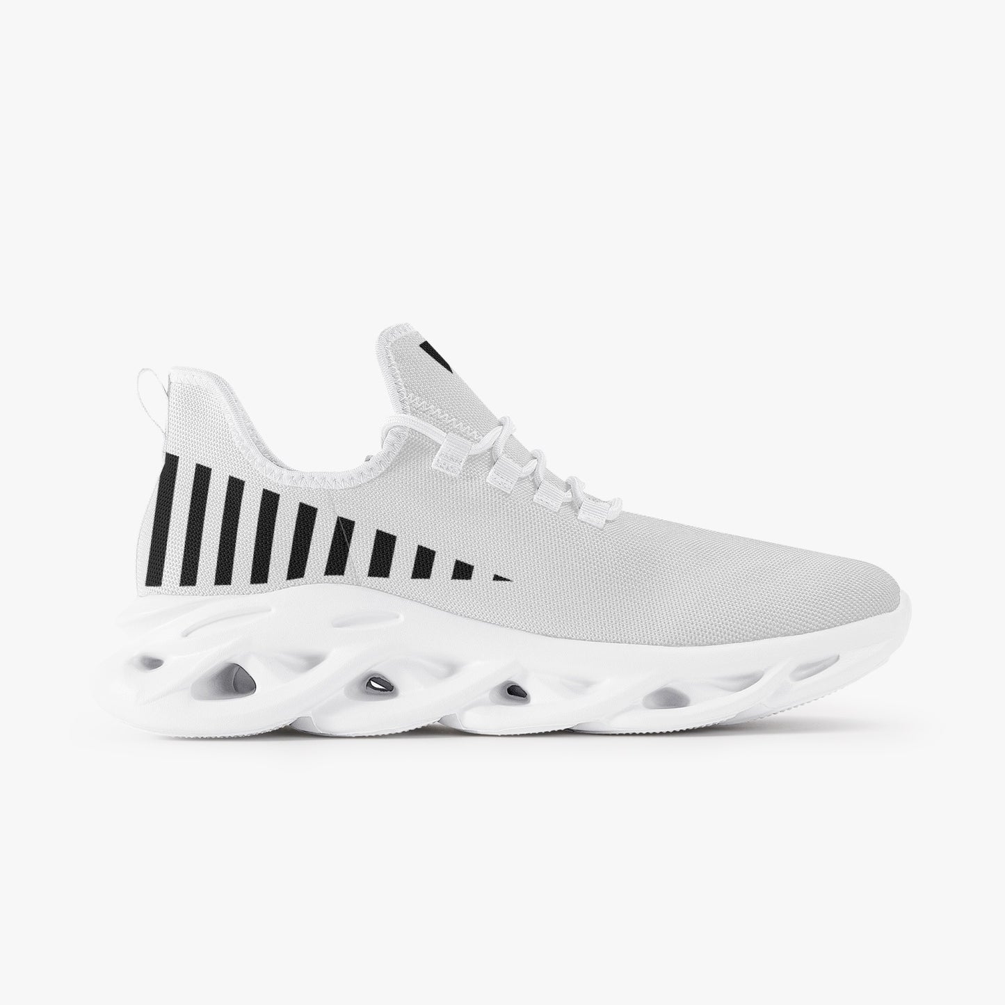 Vluxe Bounce Mesh Knit Sneakers - White/Black