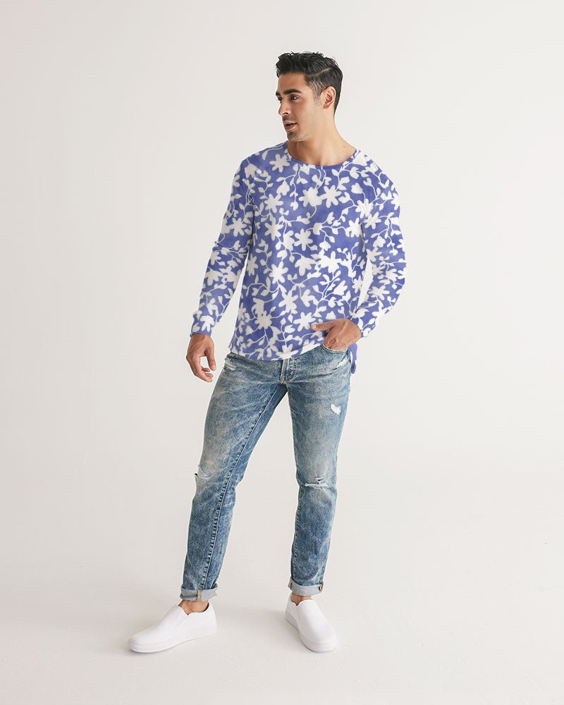 Camo Flower Sky Men's Long Sleeve Tee