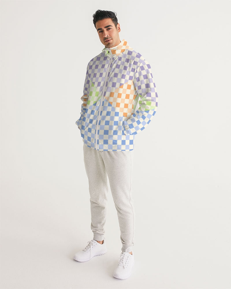 Criss Cross Check Multi Men's Windbreaker | Always Get Lucky