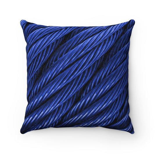 Cable Sea Faux Suede Square Pillow