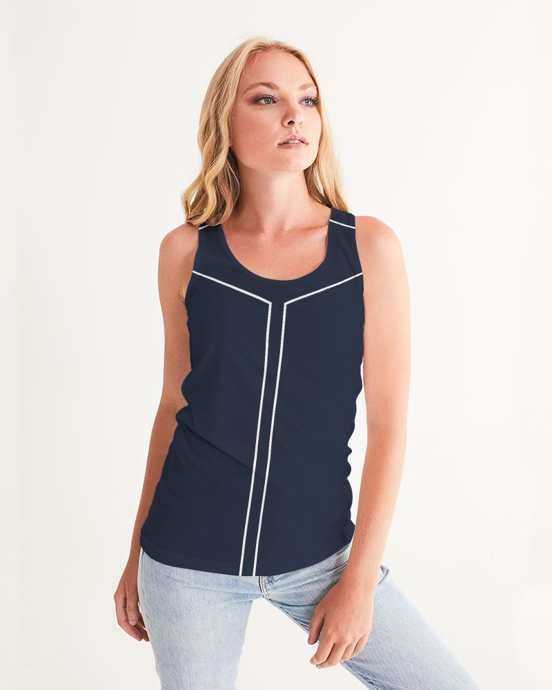 Lucky Lime Navy Geometric Women's Tank