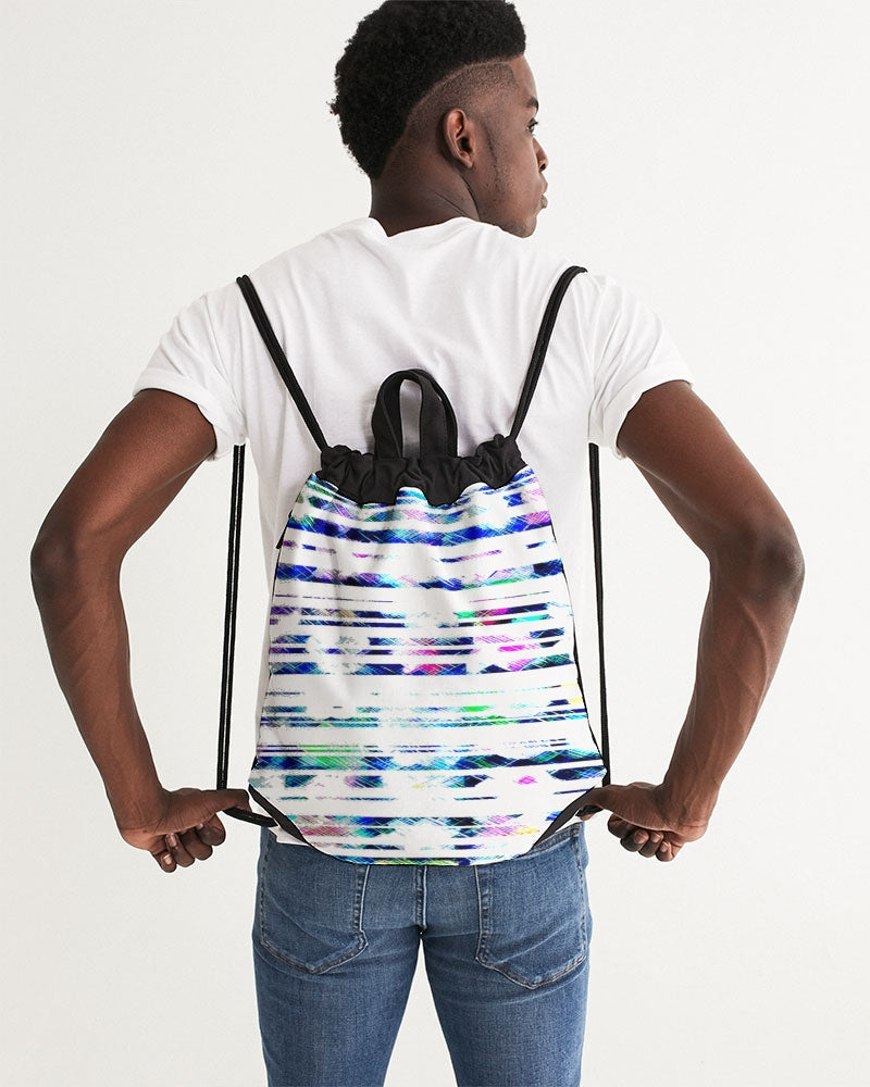 Blur The Lines Canvas Drawstring Bag