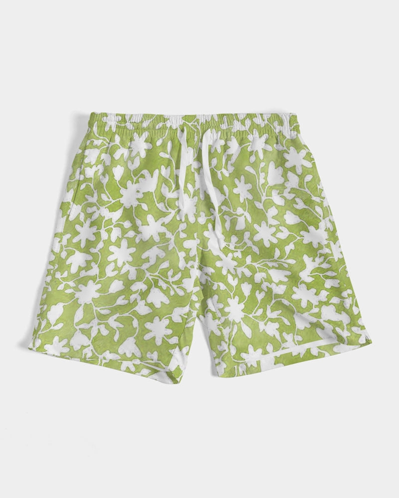 Camo Flower Grass Men's Swim Trunk