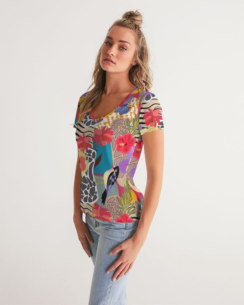 Bird of Paradise Women's V-Neck Tee