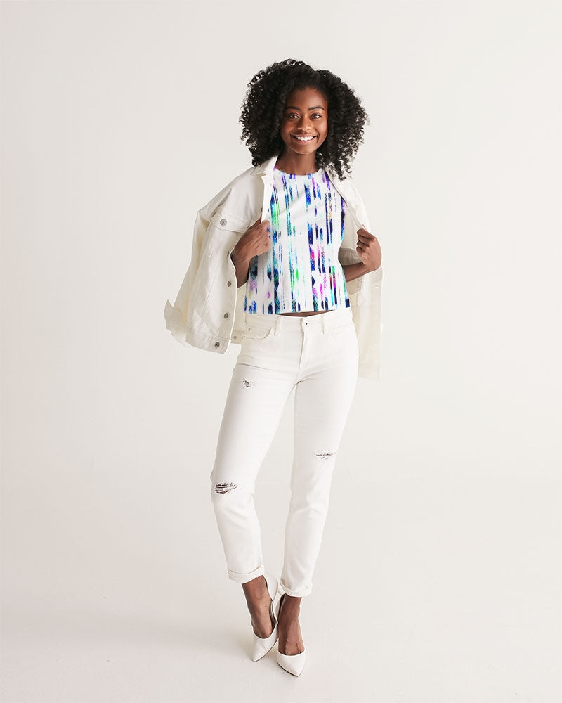 Blur The Lines Women's Cropped Tank