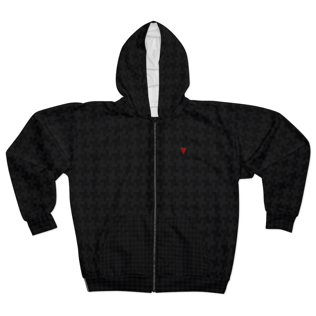 Trento Nero Unisex Zip Hoodie | Always Get Lucky
