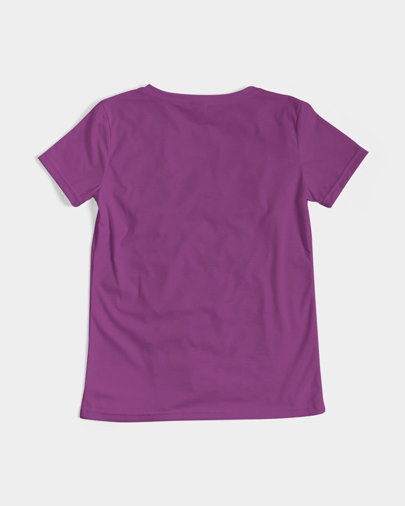 Caffeine Queen Purple Women's V-Neck Tee