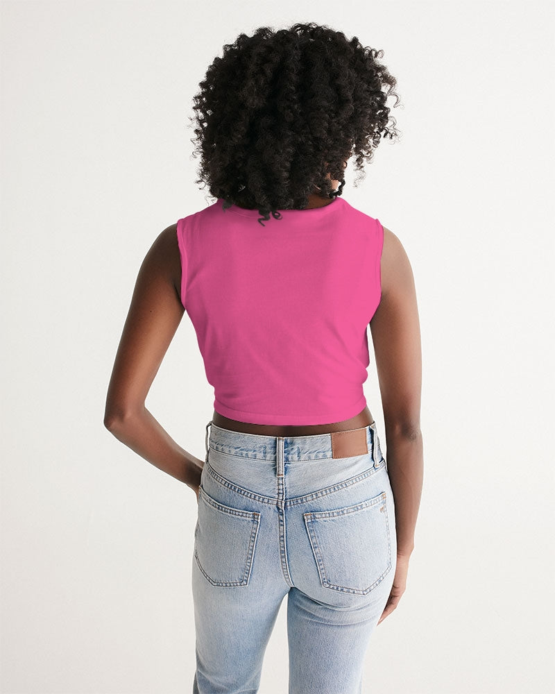 Caffeine Queen Hot Pink Women's Twist-Front Tank