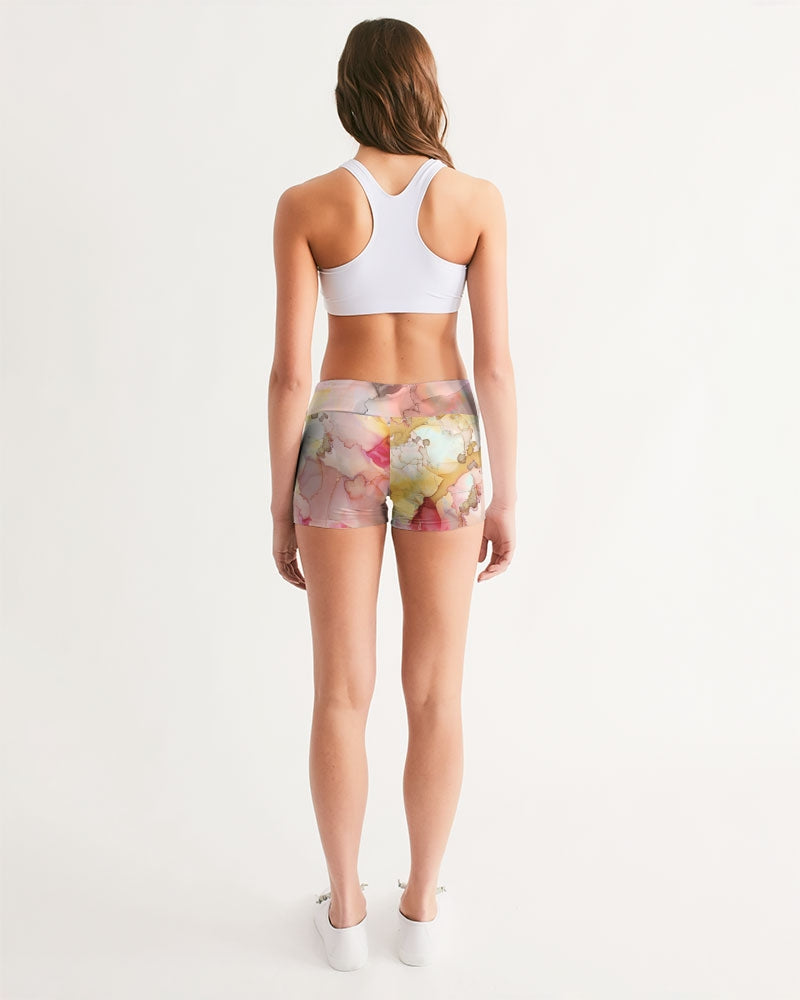 Smoke Gets in Your Eyes Women's Mid-Rise Yoga Shorts | Always Get Lucky