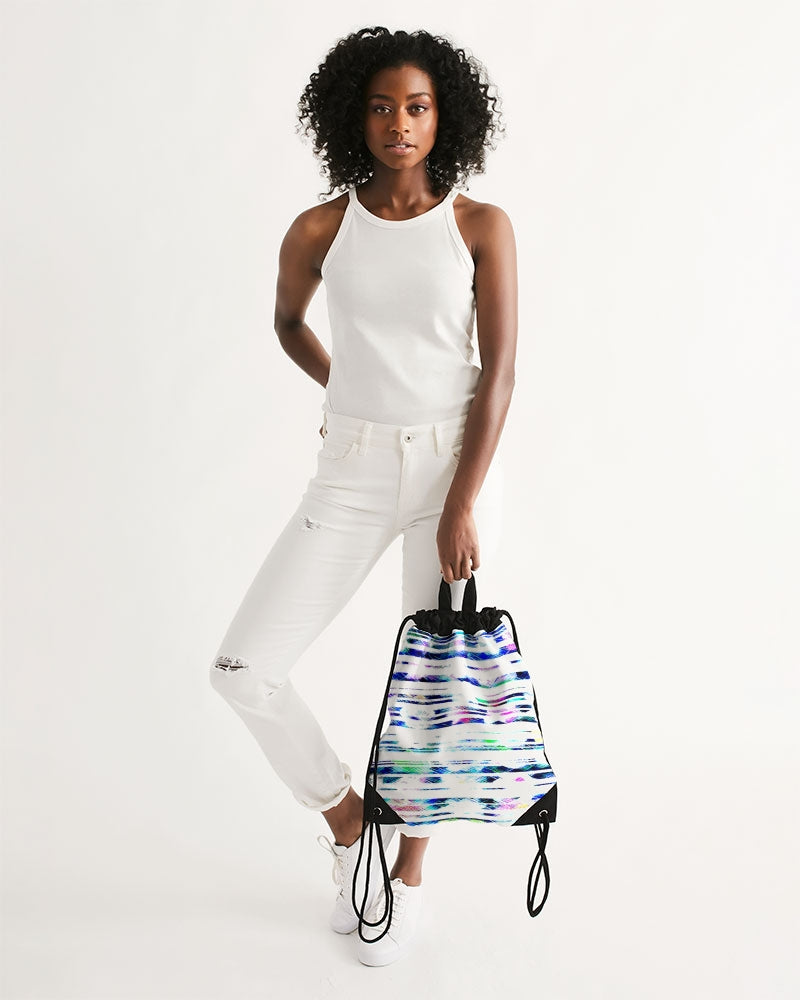 Blur The Lines Canvas Drawstring Bag