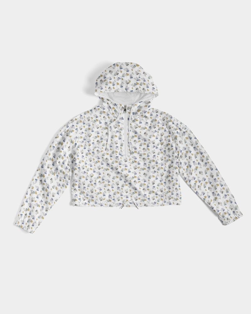 Tea Lover Women's Cropped Windbreaker