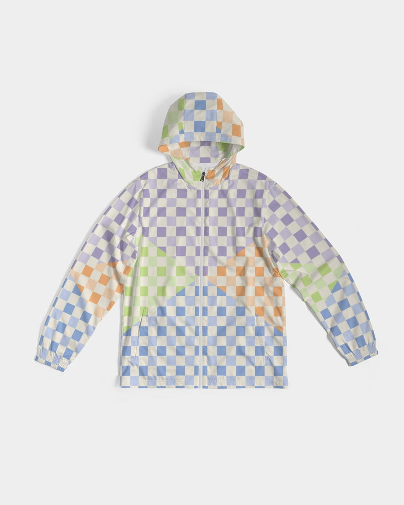 Criss Cross Check Multi Men's Windbreaker | Always Get Lucky