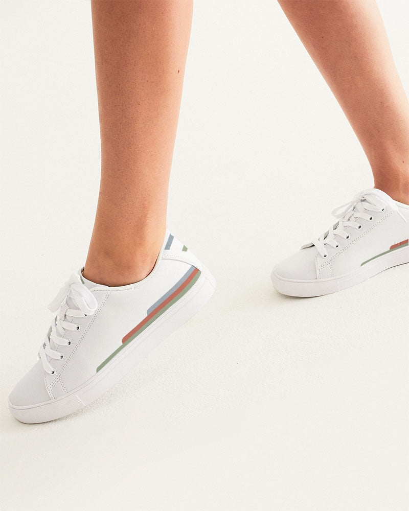 Forever Blue Peacock Women's Faux-Leather Sneaker