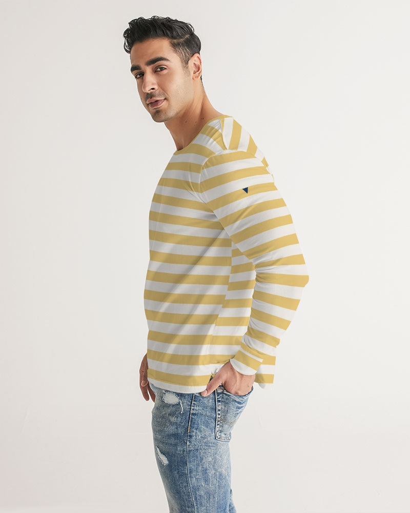 Classic Vluxe Yellow Stripe Men's Long Sleeve Tee