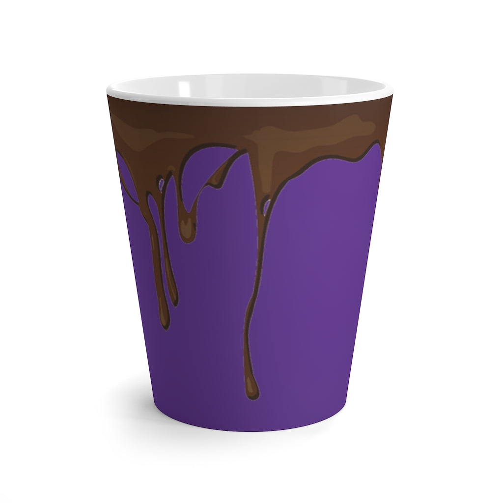 Dripped Purple Violets Latte Mug from Vluxe by Lucky Nahum