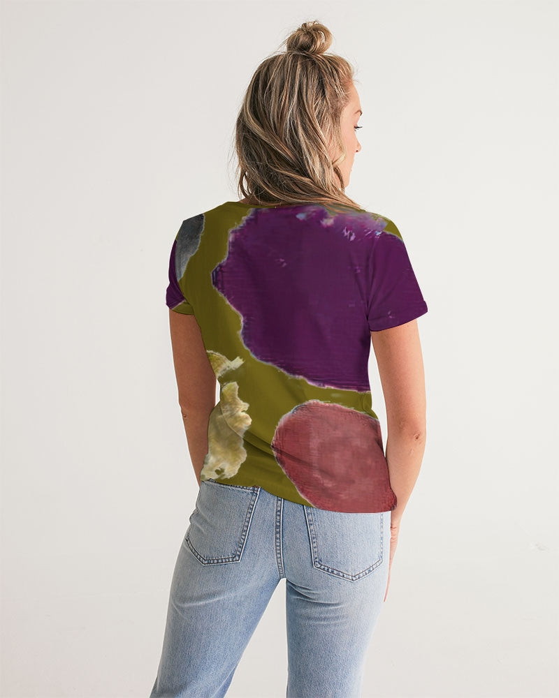 Splash Olive Women's V-Neck Tee | Always Get Lucky
