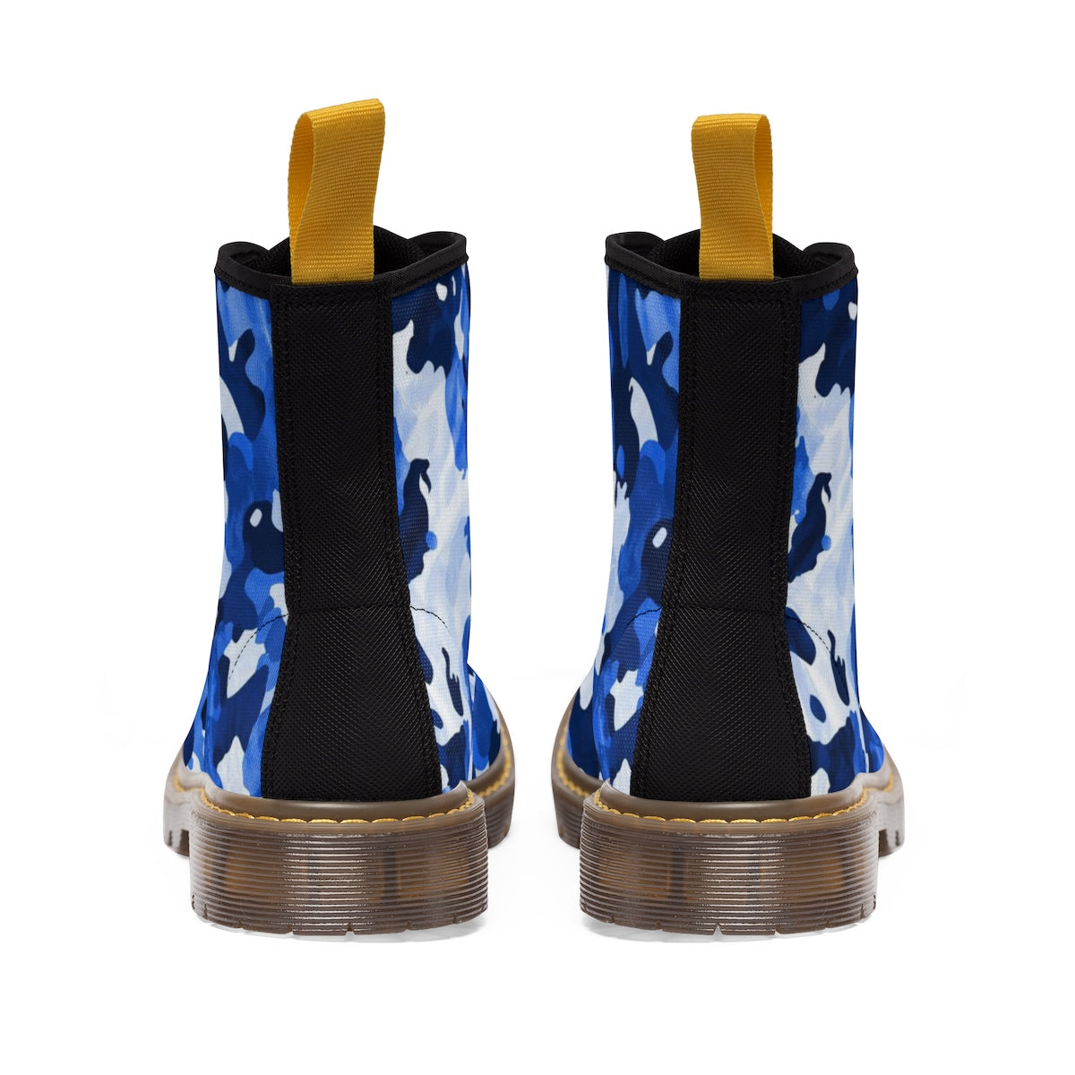 Camo Blue Men's Canvas Boots