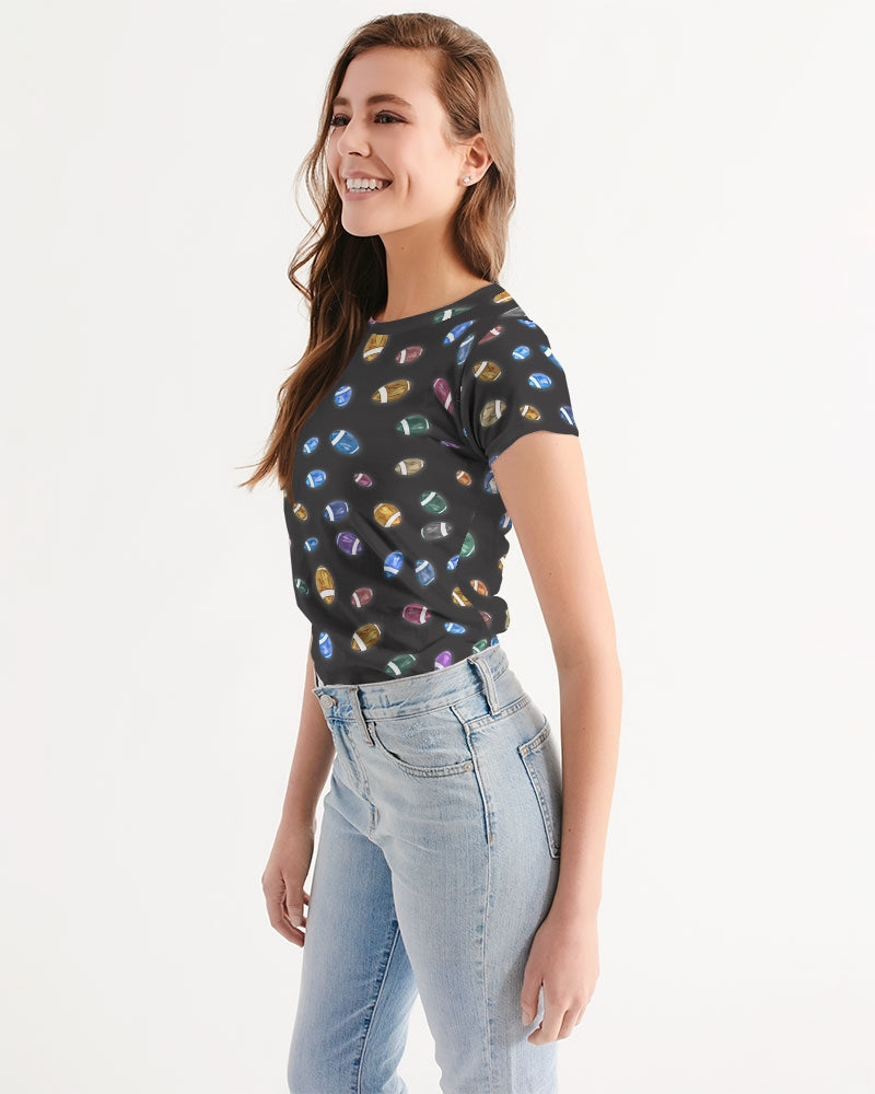 Football Season Gray Women's Tee