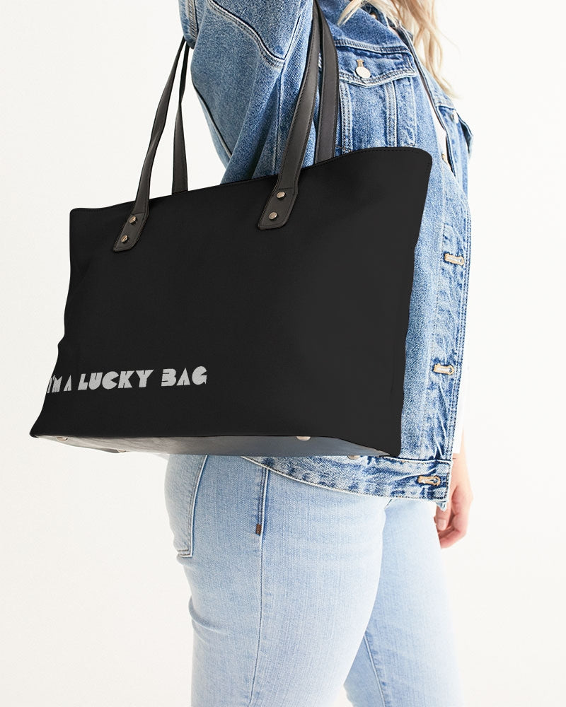 I'm A Lucky Bag Black Stylish Tote
