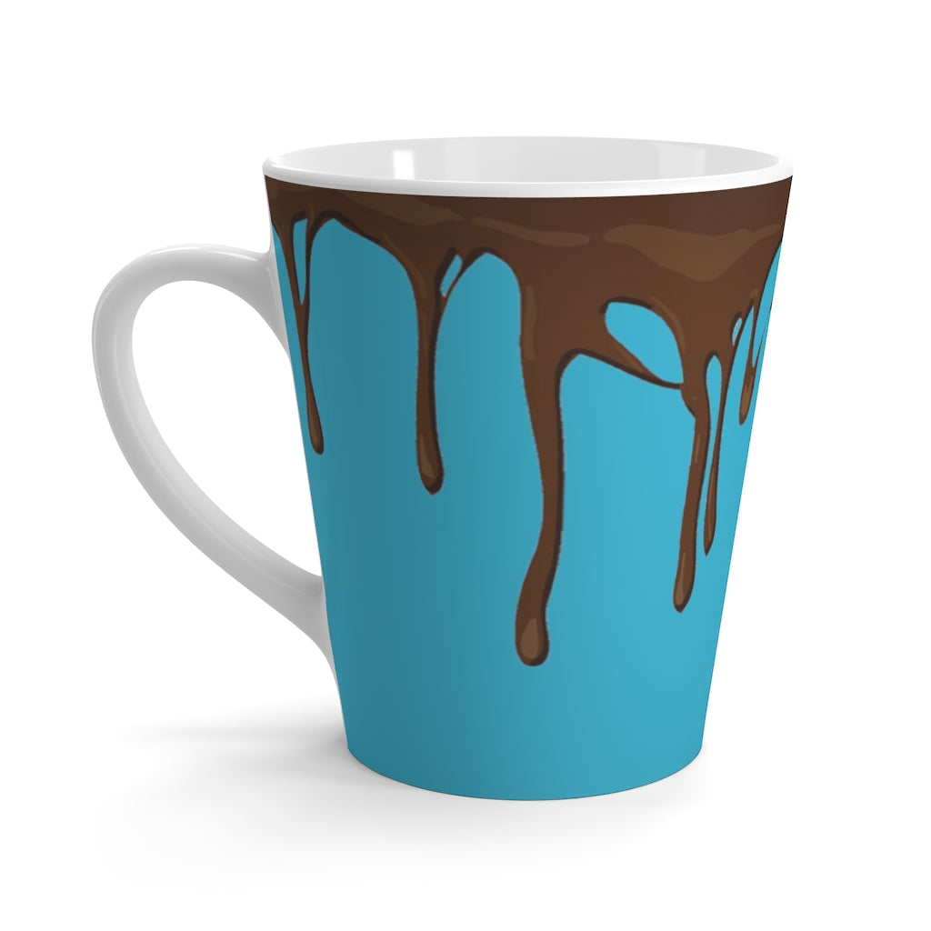 Dripped Bahama Blue Latte Mug from Vluxe by Lucky Nahum