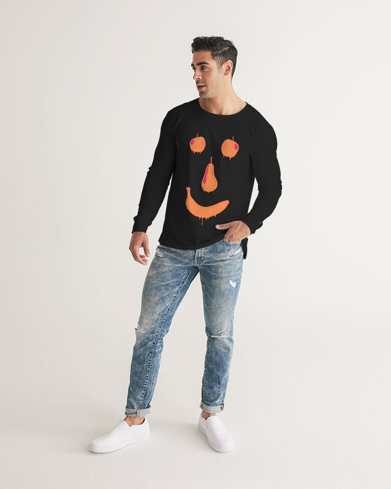 Fruit Face Black Men's Long Sleeve Tee