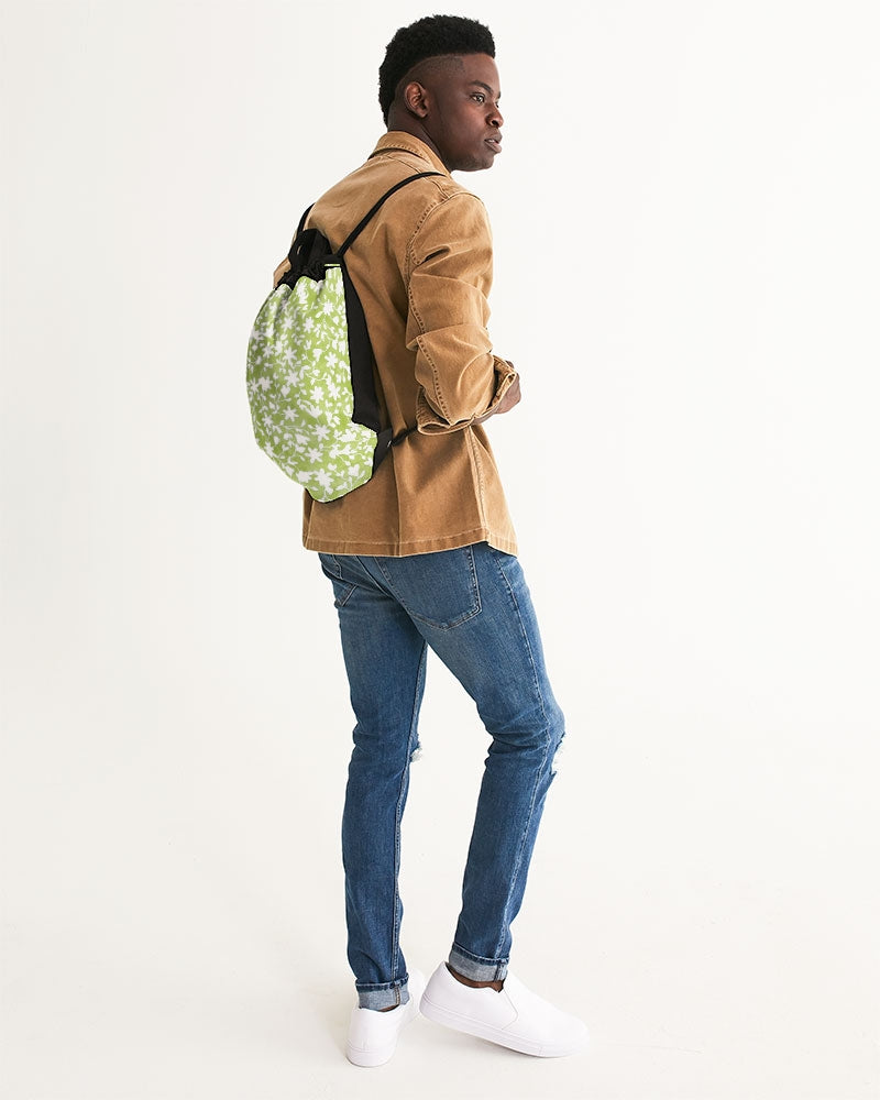 Caro Flower Grass Canvas Drawstring Bag