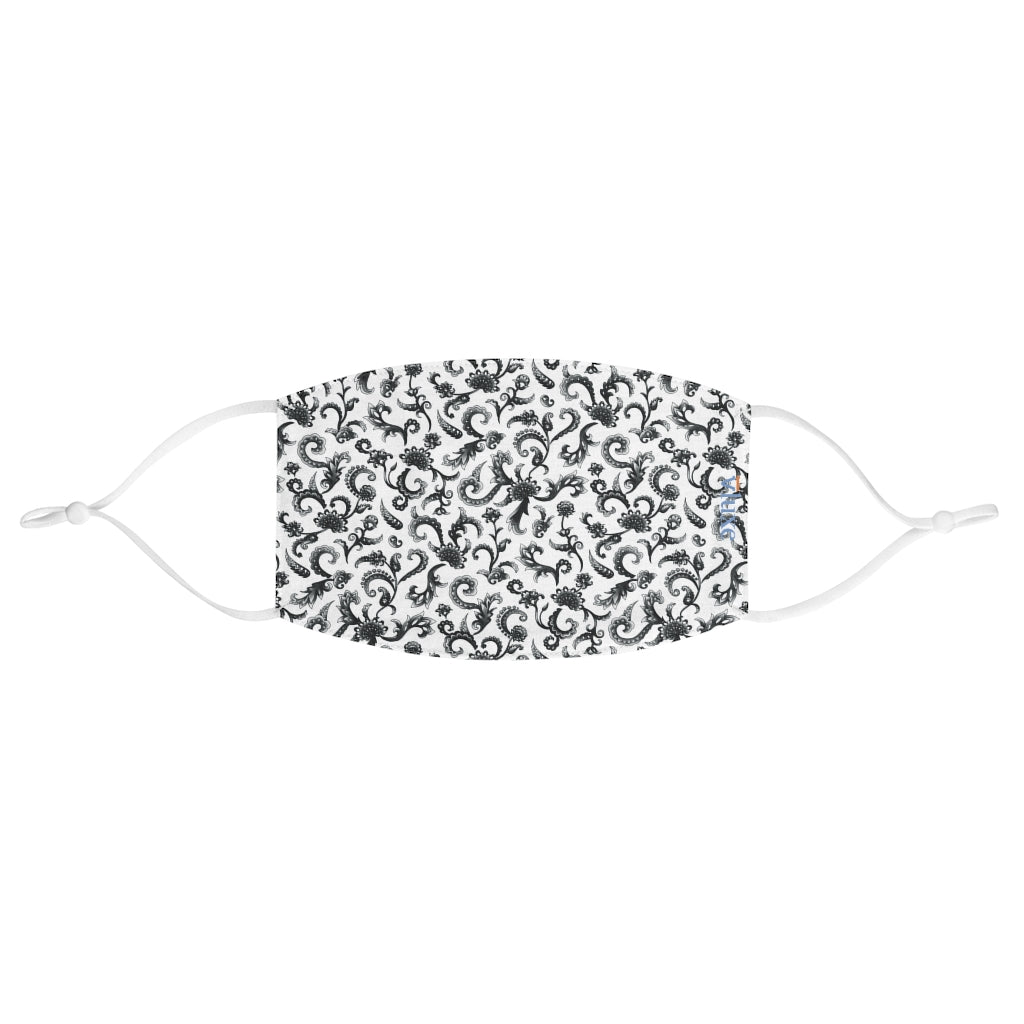 Tapestry White Fabric Face Mask from Vluxe by Lucky Nahum