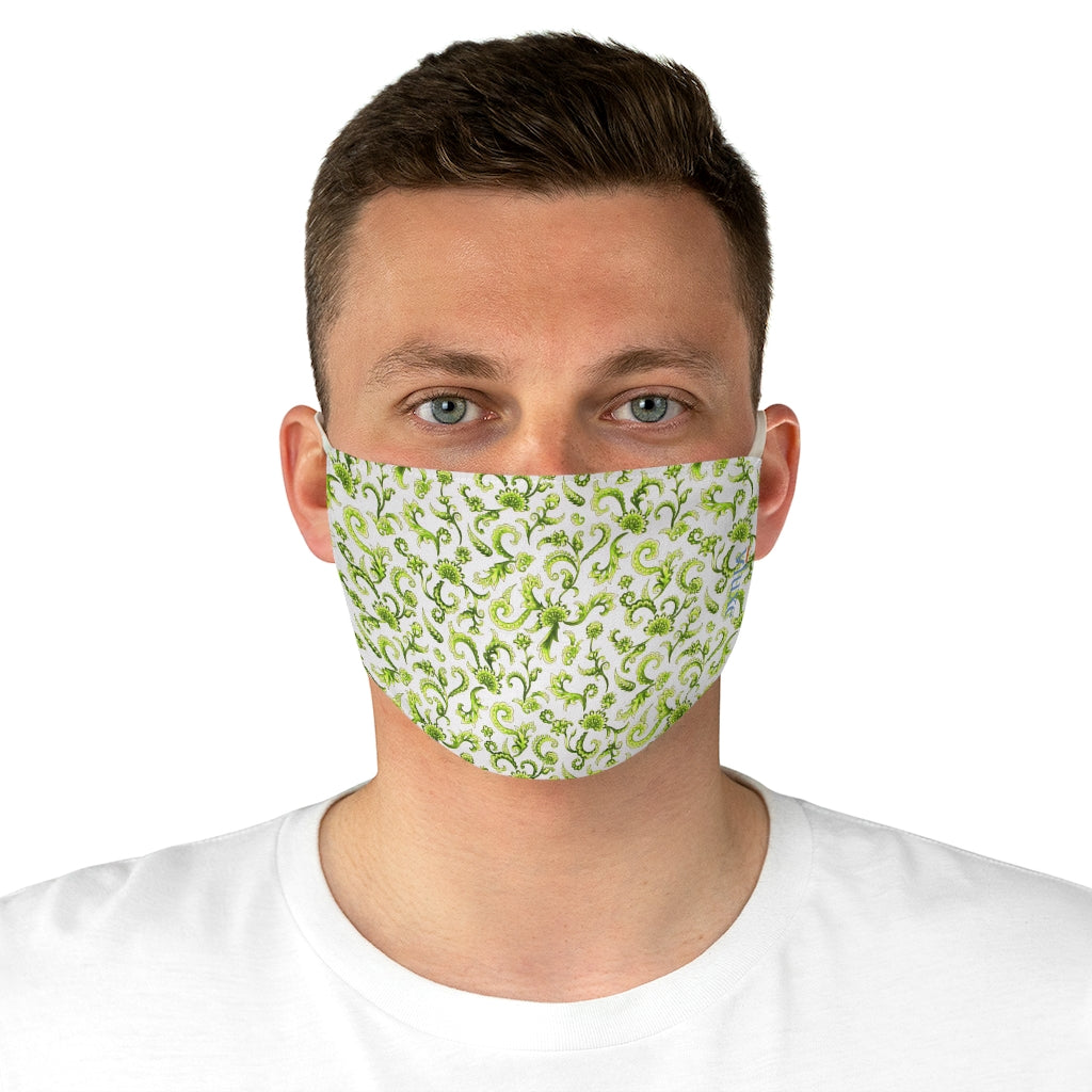Tapestry Green Double Layer Fabric Face Mask from Vluxe by Lucky Nahum