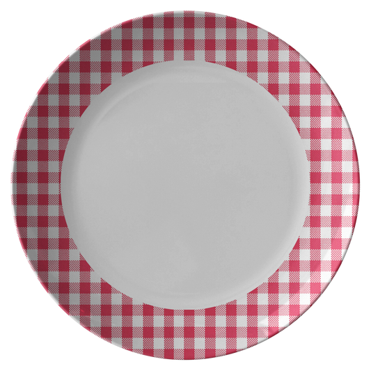 Sartorially Checked Berry Plate