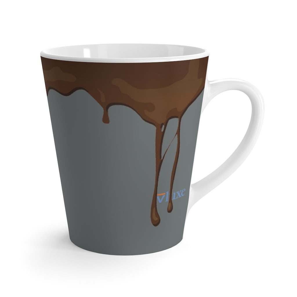 Dripped Stormy Gray Latte Mug from Vluxe by Lucky Nahum