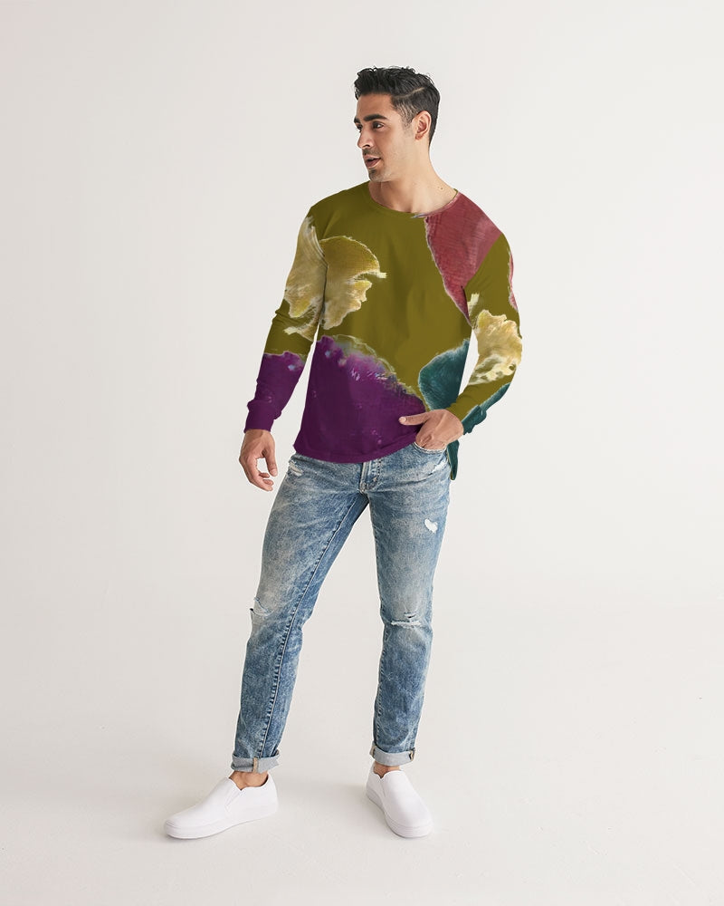 Splaty Olive Men's Long Sleeve Tee | Always Get Lucky