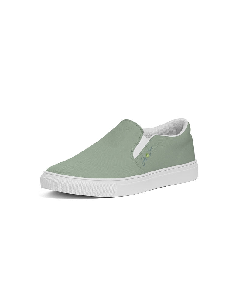 Signature Lucky Lime Sage Women's Slip-On Canvas Shoe