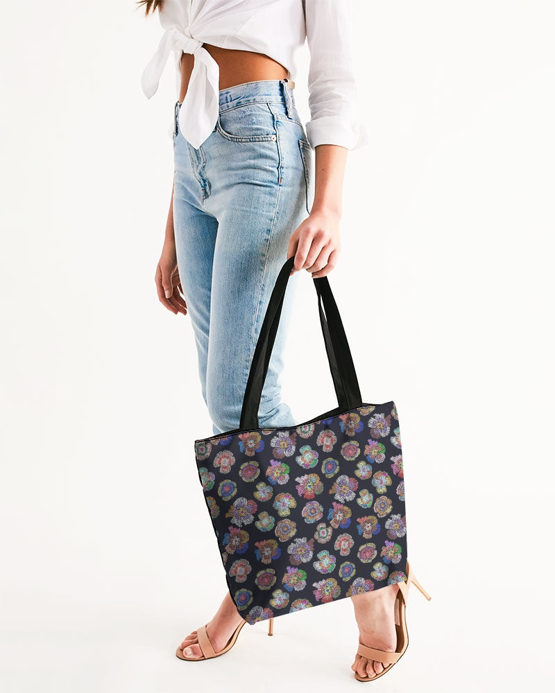 Blooming Canvas Zip Tote