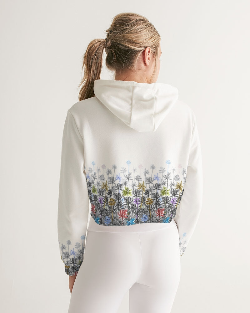 Tropical Winds Women's Cropped Hoodie | Always Get Lucky