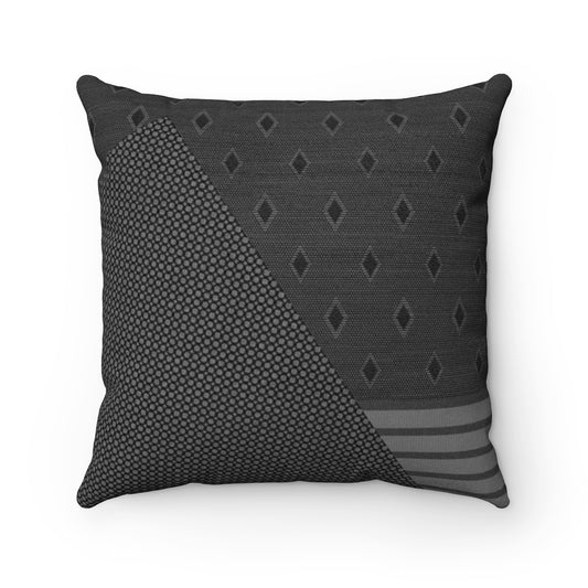 Cityscape Grey Faux Suede Square Pillow
