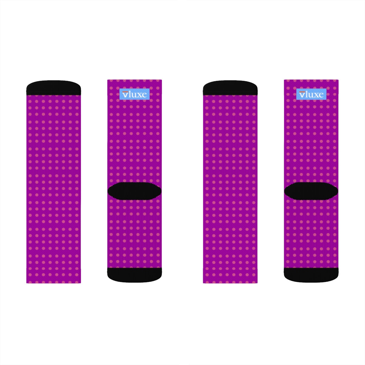 Vluxe DaDot Hot Pink Purple Socks