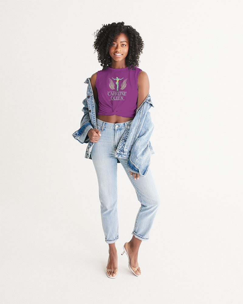 Caffeine Queen Purple Women's Twist-Front Tank