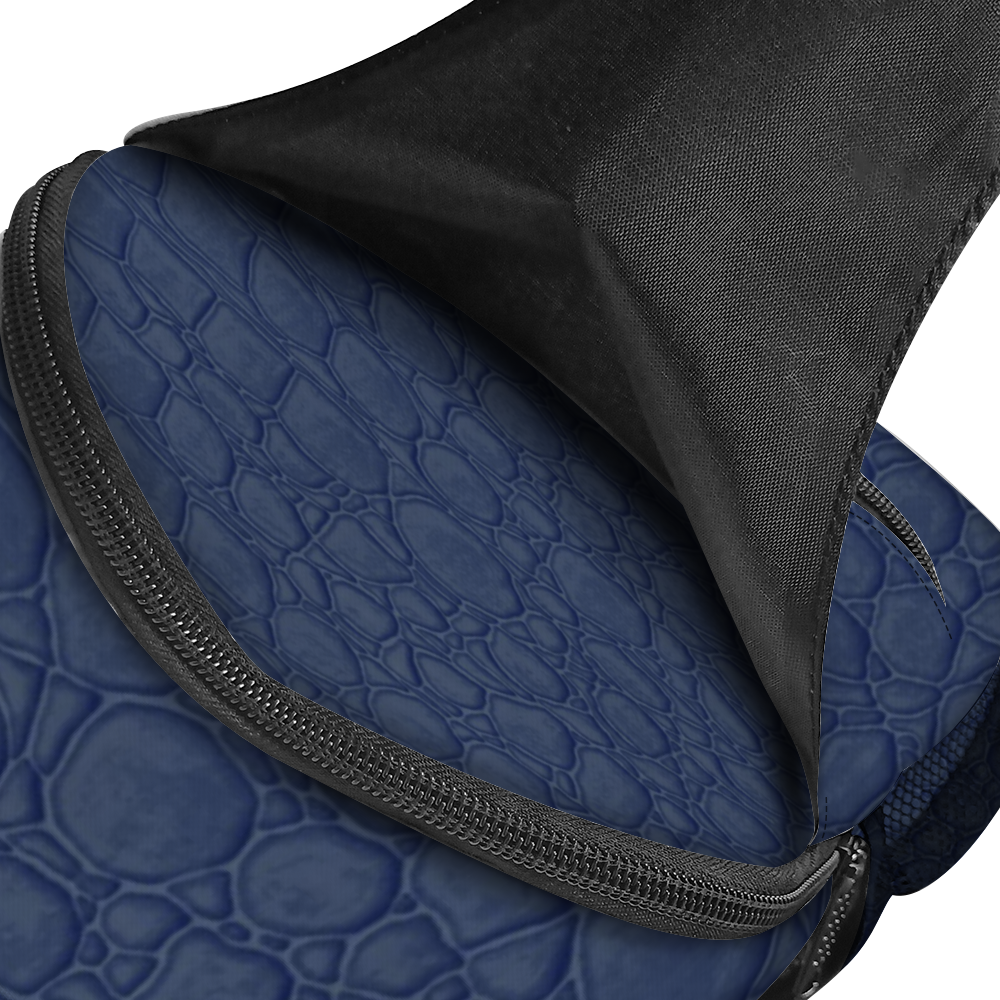 Croco Navy Unisex Cross-body Bag Lightweight Fashion Messenger Bag | Always Get Lucky