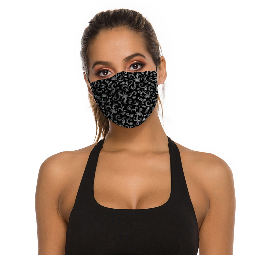 Tapestry Black Face Cover with Filter Element for Adults from Vluxe by Lucky Nahum