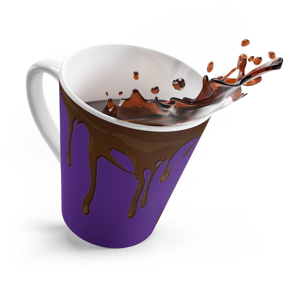 Dripped Purple Violets Latte Mug from Vluxe by Lucky Nahum